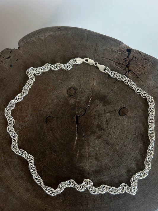Vintage silver 925 Twisted chain Necklace