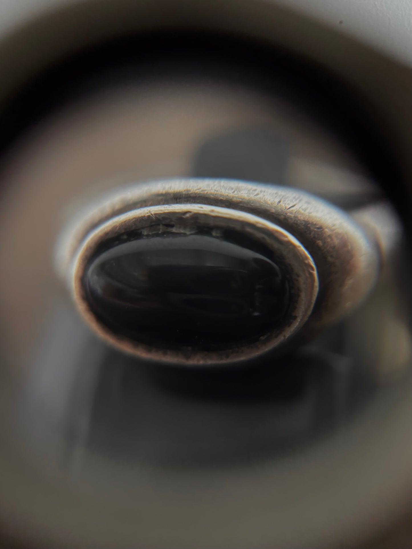 Vintage 925 Silver Black Onyx Signet Ring