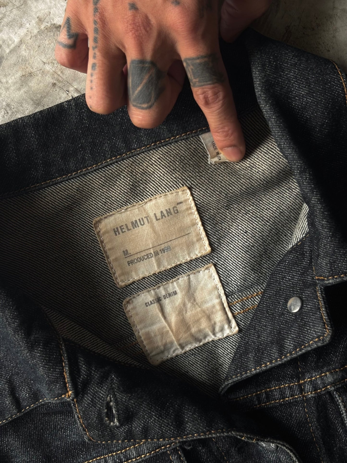 Helmut Lang 1999 Raw Denim Trucker Jacket