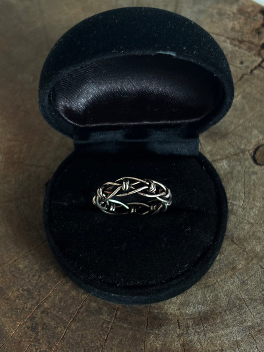 Vintage STERLING 925 Barbed Wire Ring