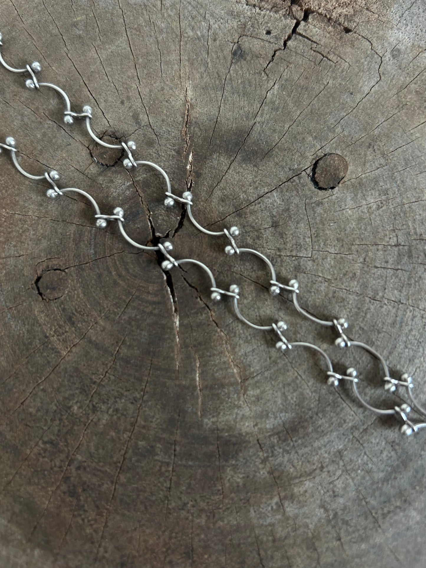 Vintage Silver 925 Floral Choker Necklace