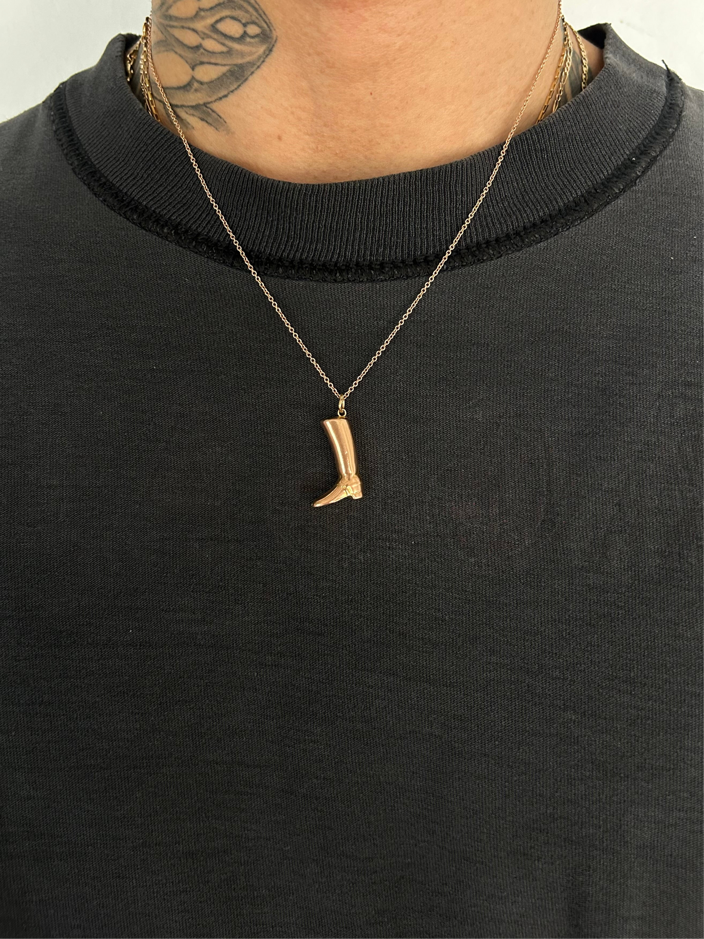 Vintage Gold 18K Pink Gold Classic Chain necklace