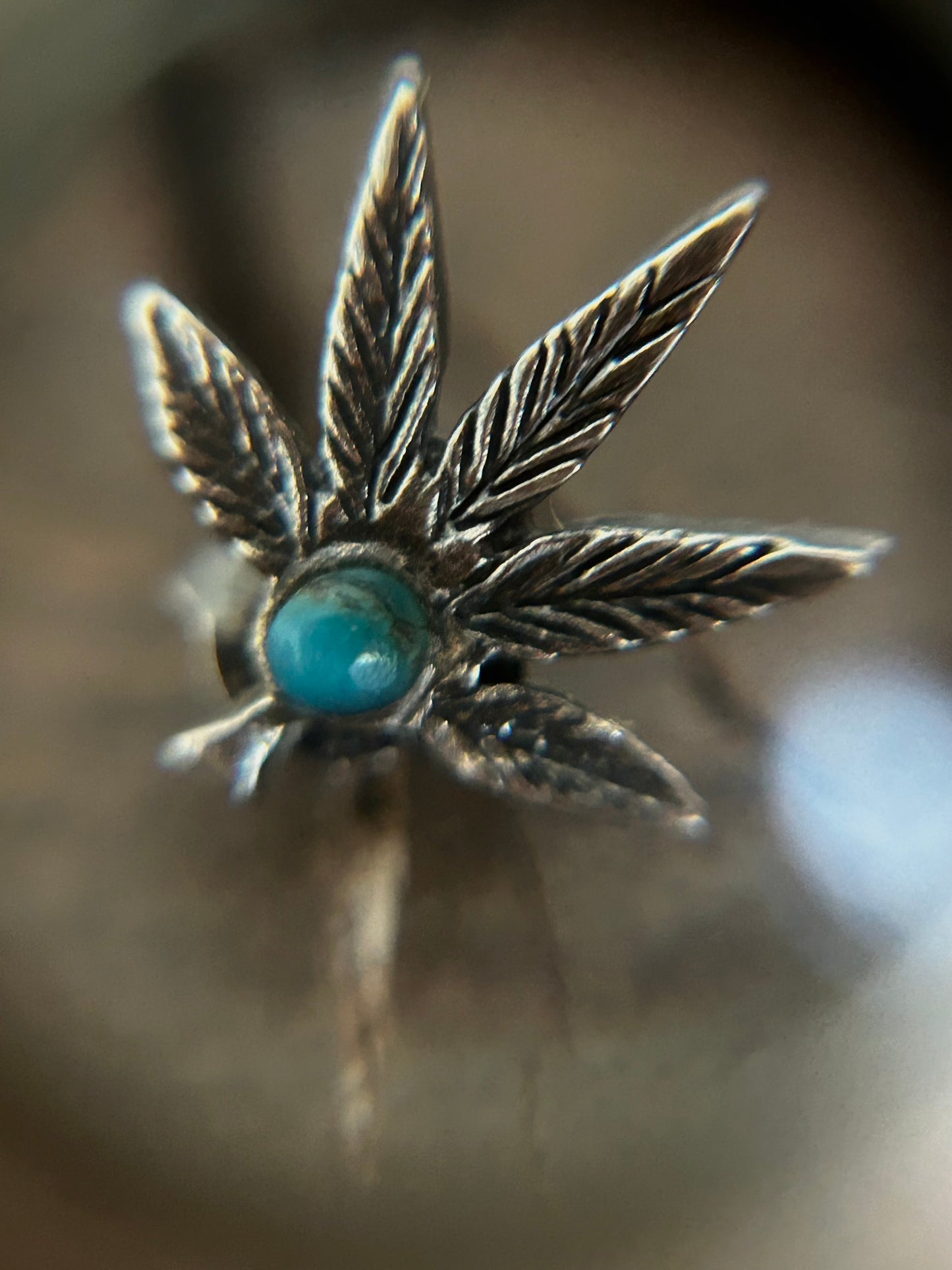 Turquoise Weed Studs