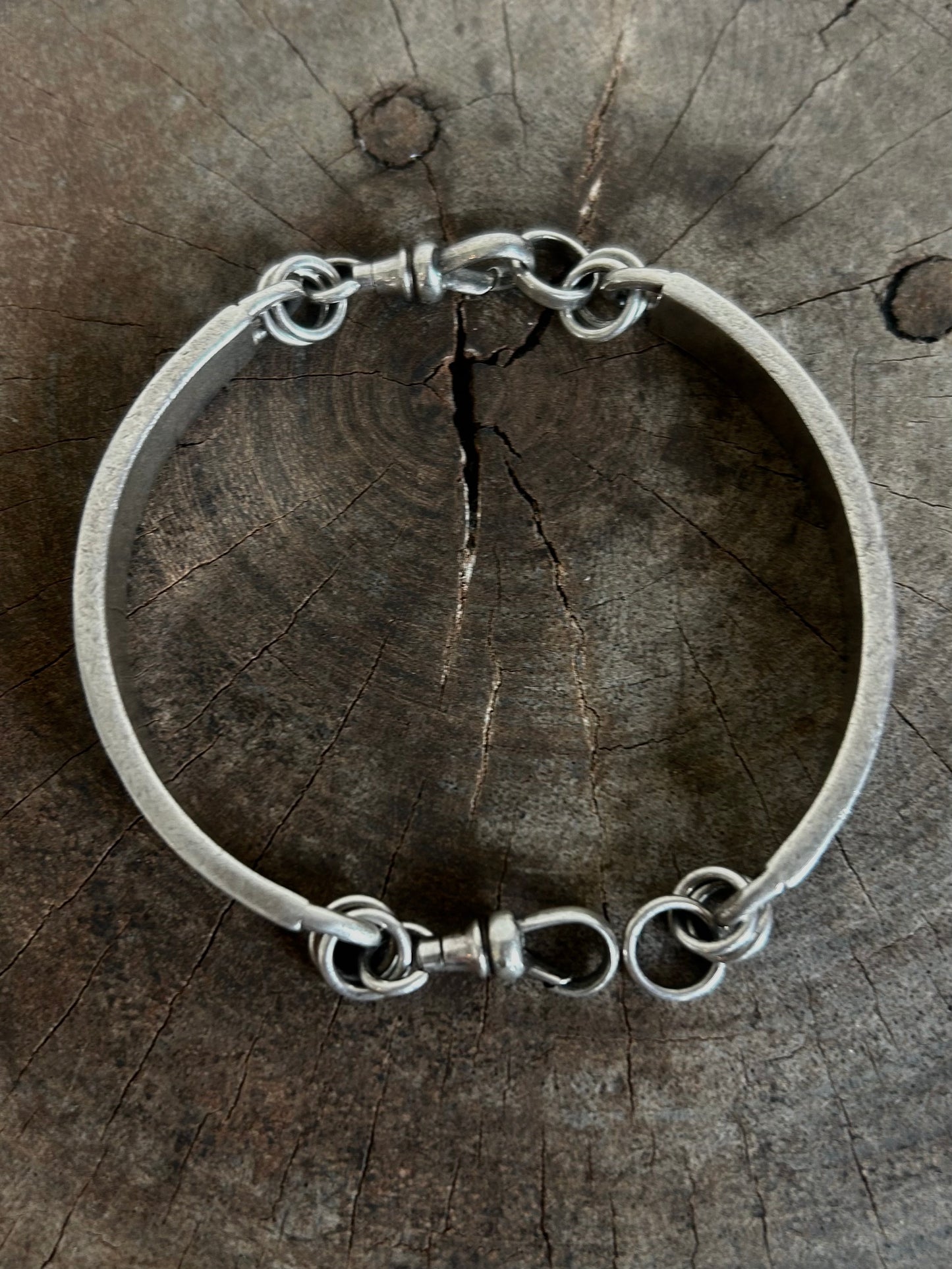 Vintage silver 925 Utility Stamp reversible Bracelet