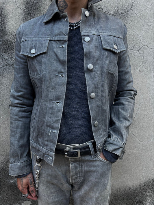 Helmut Lang 1999 Washed Grey Trucker Jacket