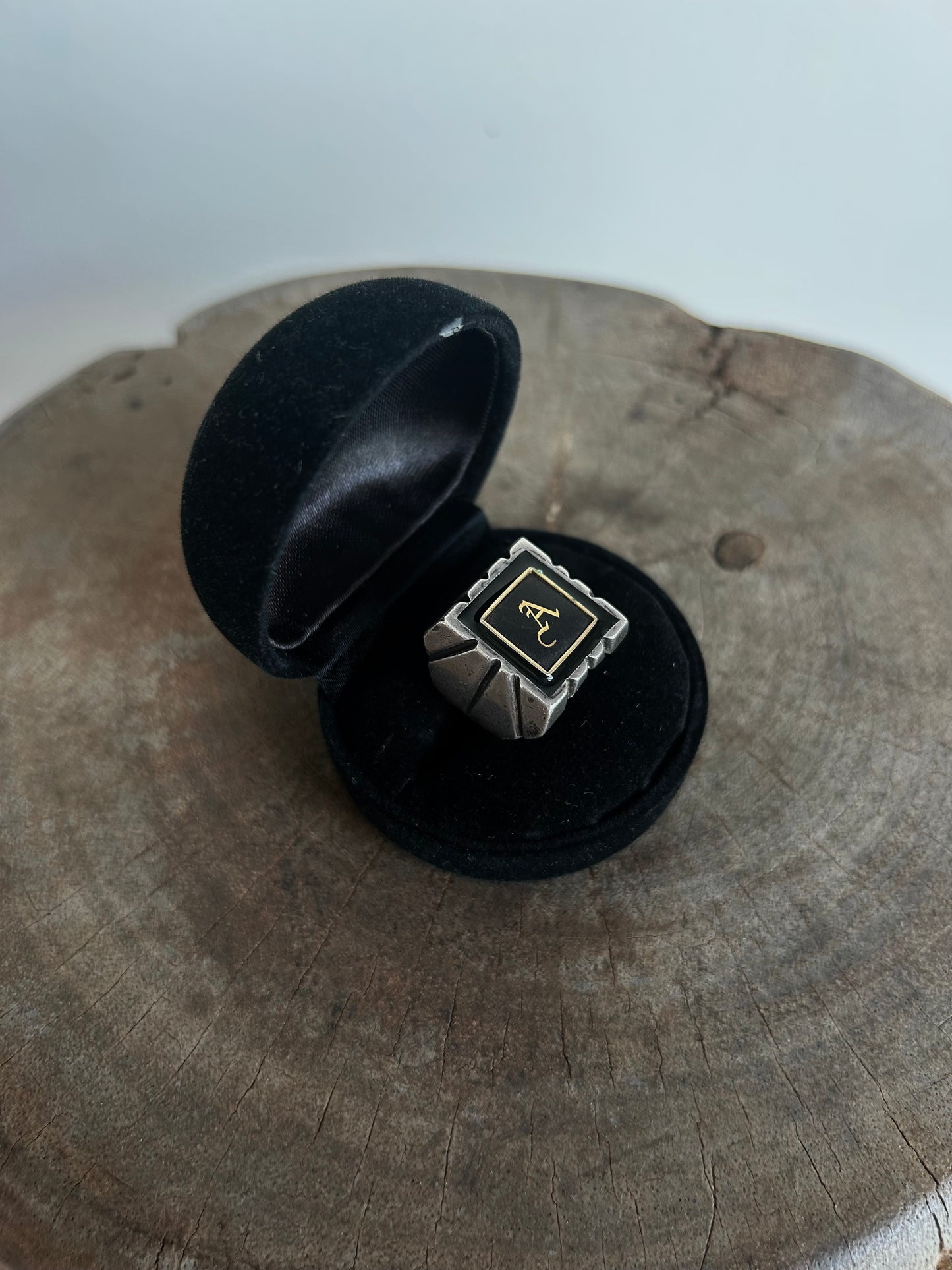 Vintage Sterling Silver Heavy Signet Ring
