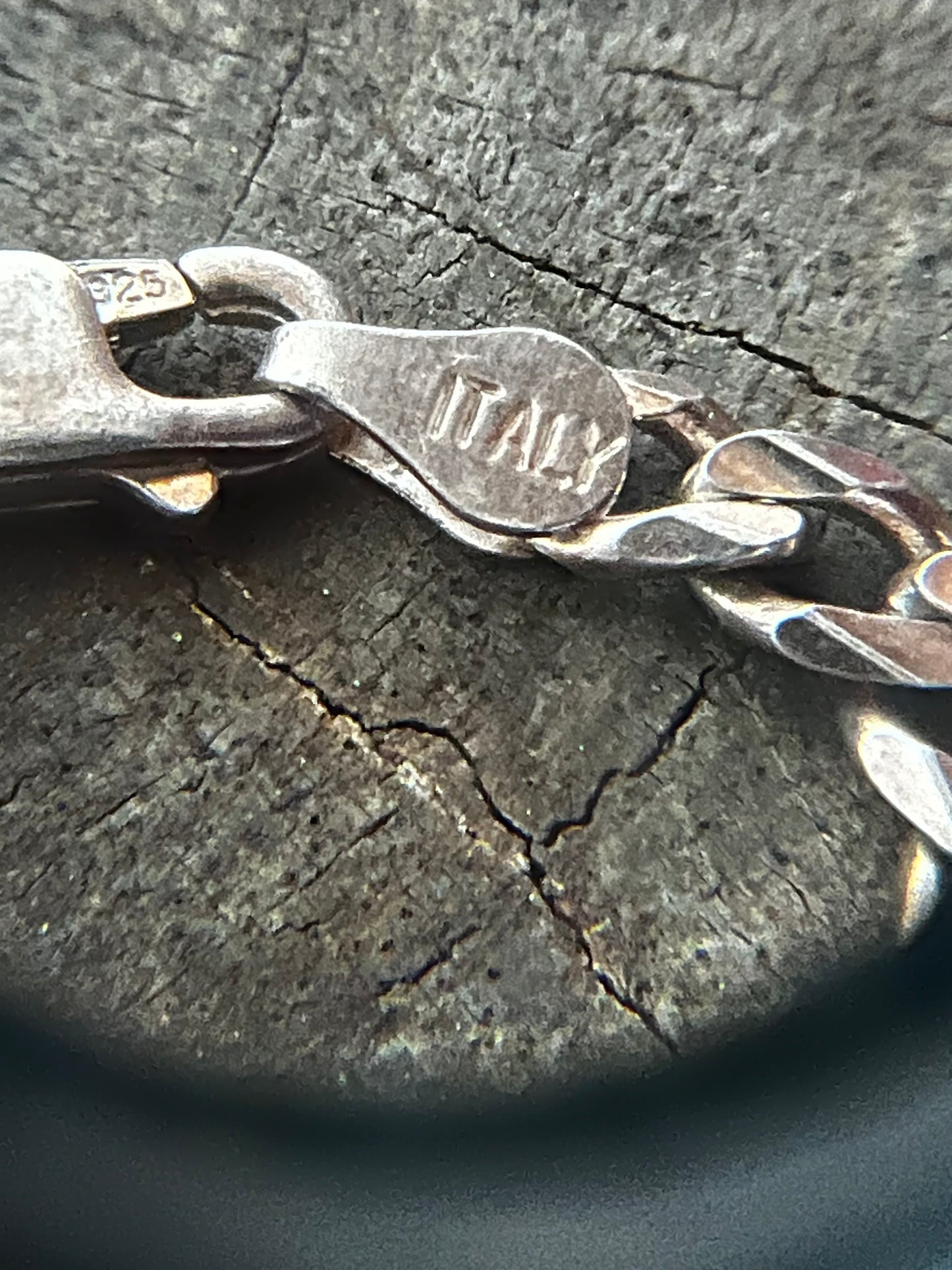 Vintage Silver 925 figaro 3-1 Bracelet