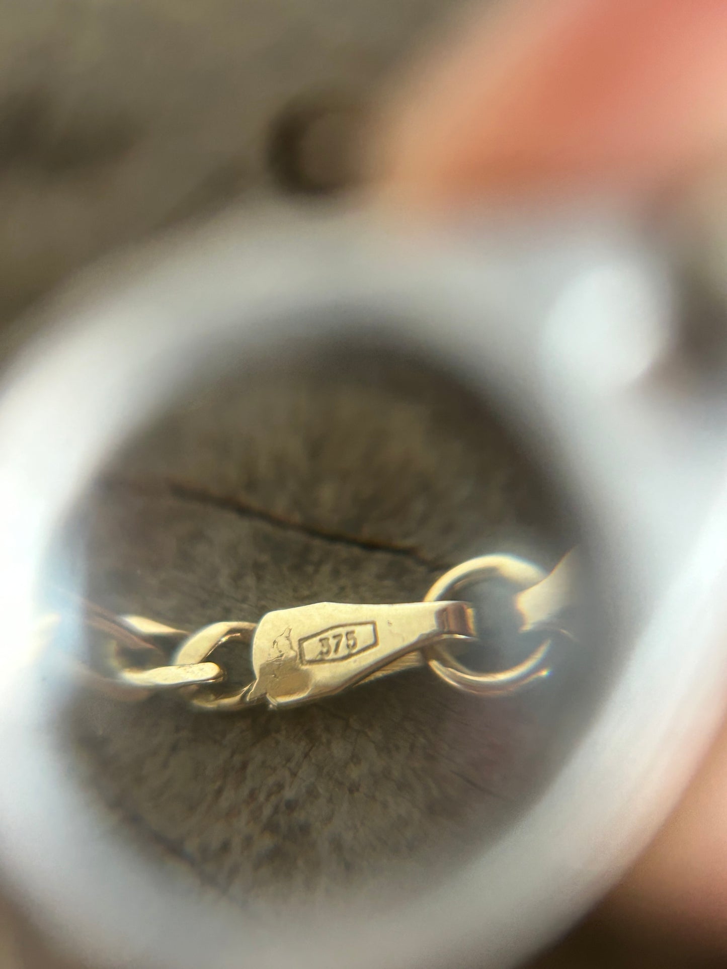 Vintage Gold 9K italy Figaro 3-1 Neckalce
