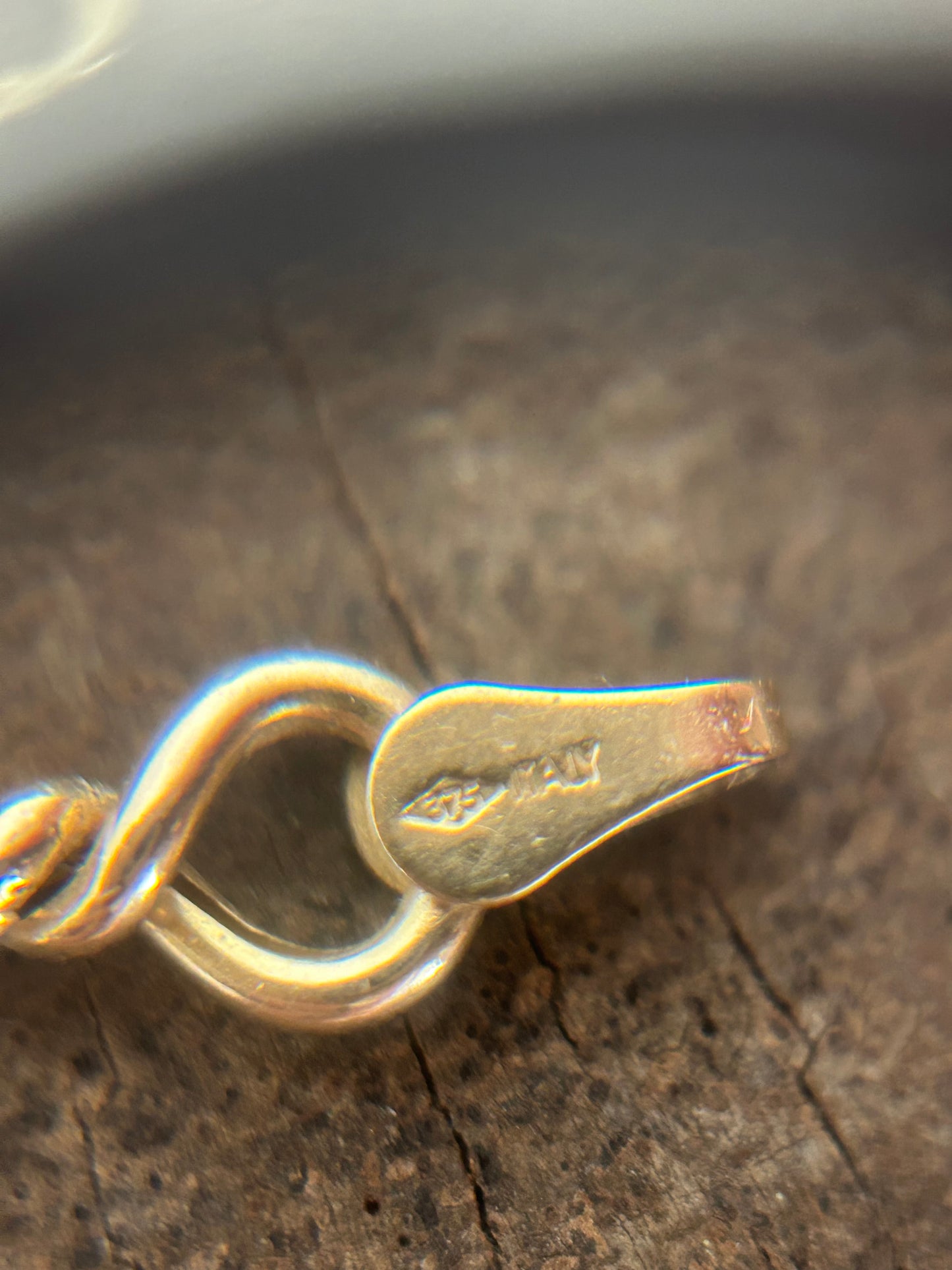 Vintage Gold 9K italy Chain Rope BRACELET