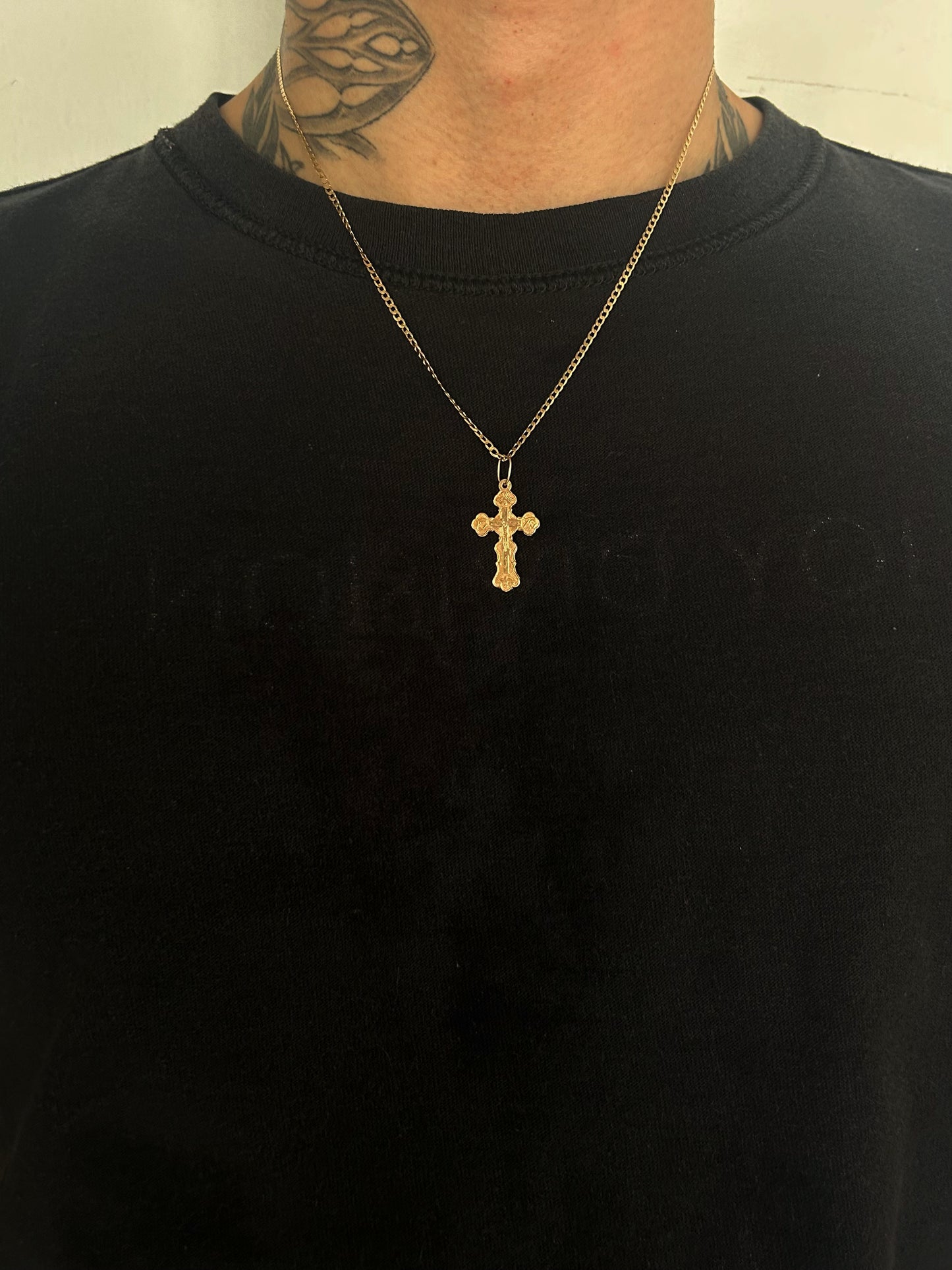 Vintage Gold 14k Russian Cross Charm