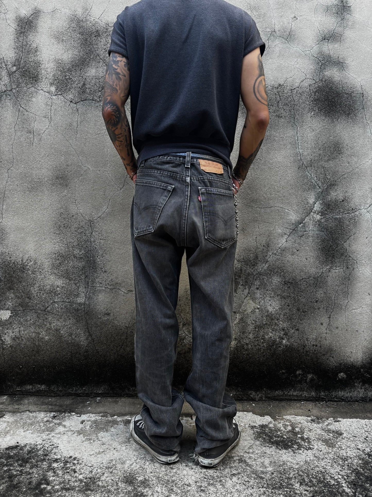 Vintage Levis 505 Usa Faded Black Jeans