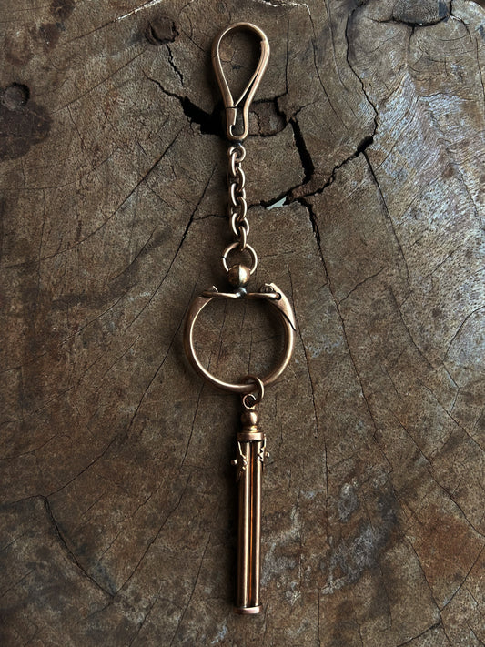 Antique Pink Gold 50 Keyring and ShotGun Charms