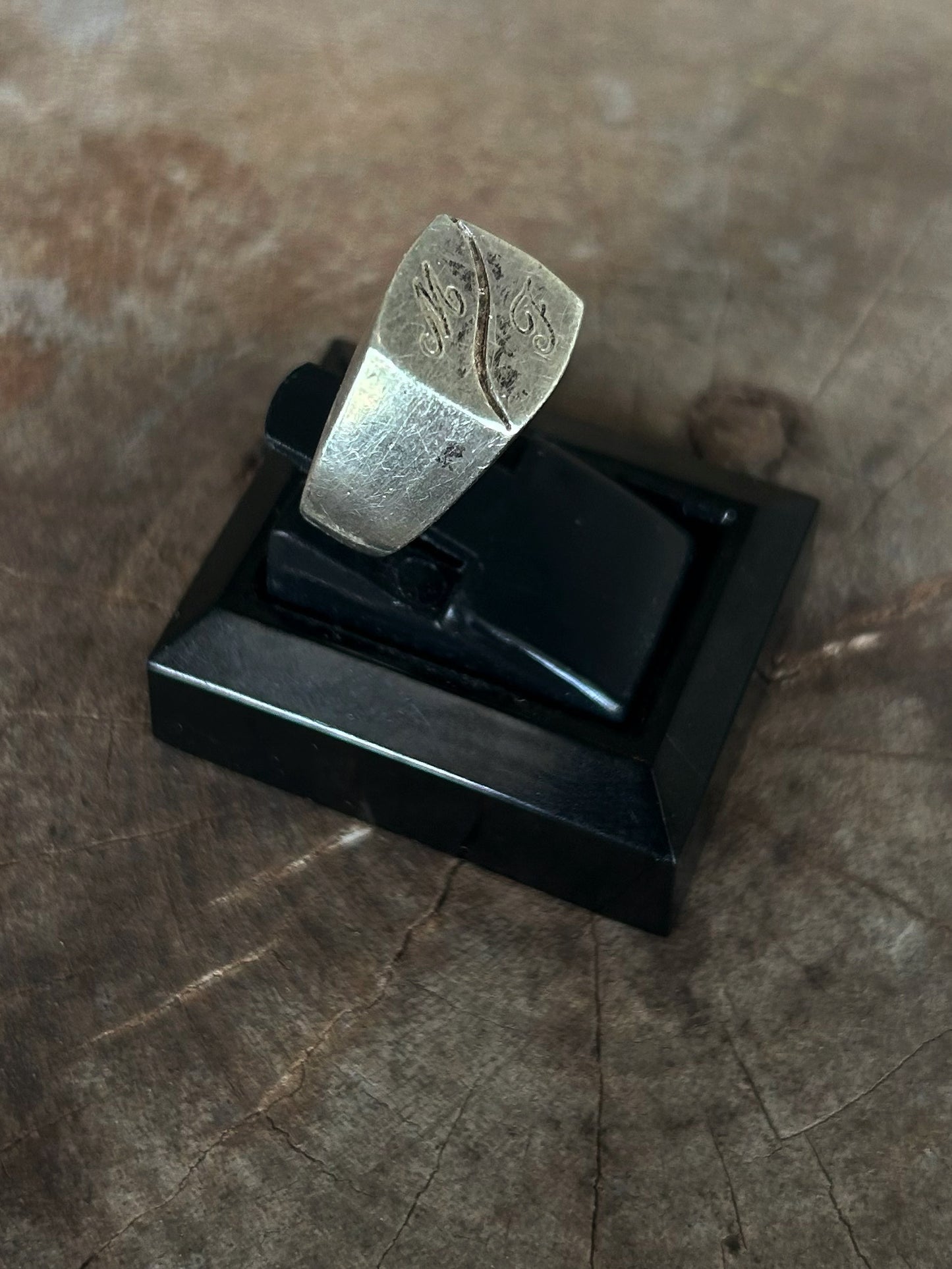 Vintage Silver 925 MF Signet Ring