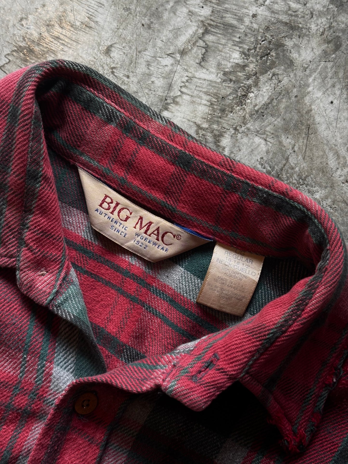 1980's Vintage Big Mac Flannel Faded Shirt