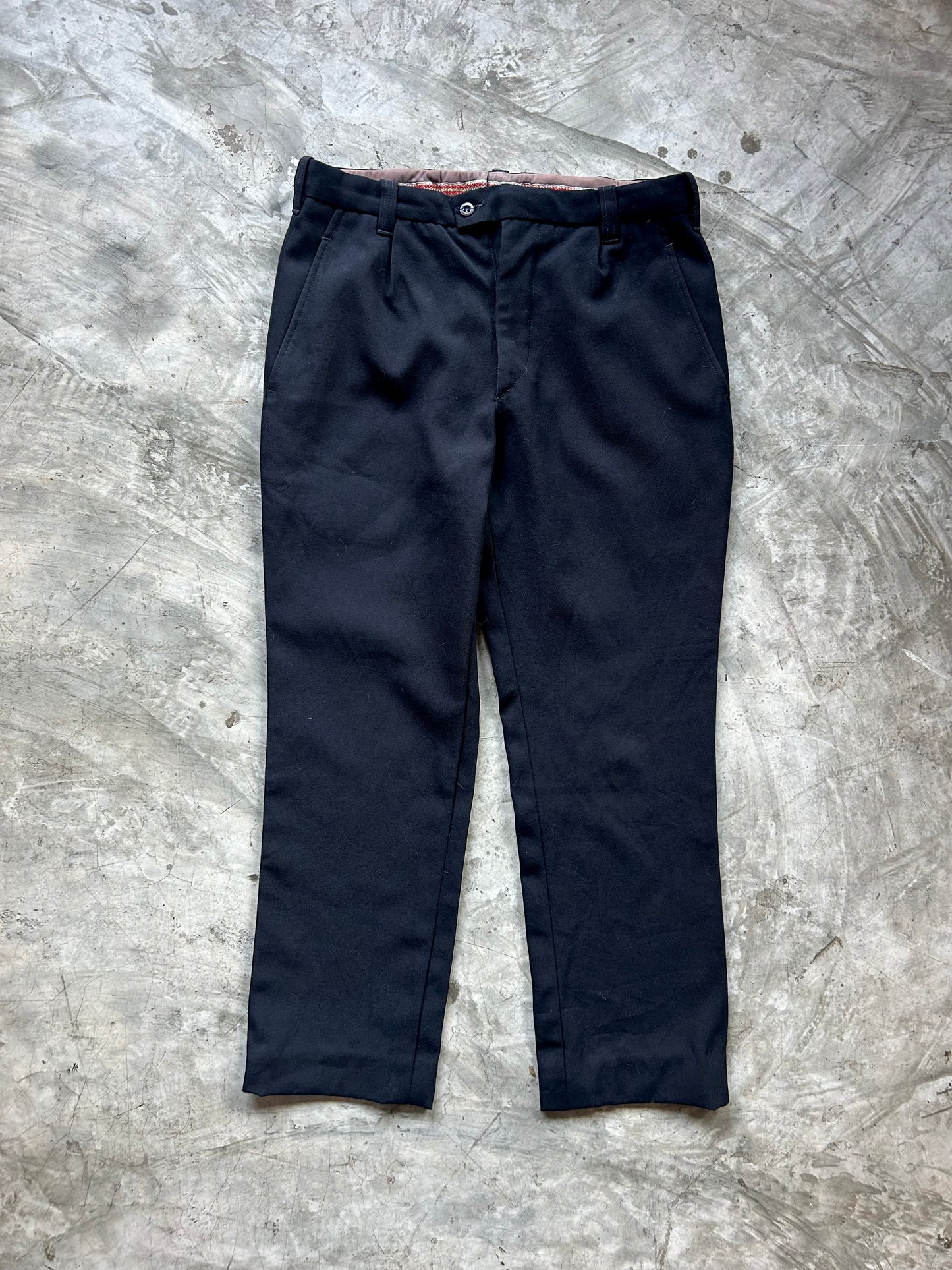 1990’s Vintage Black Straight Trouser  (30”)