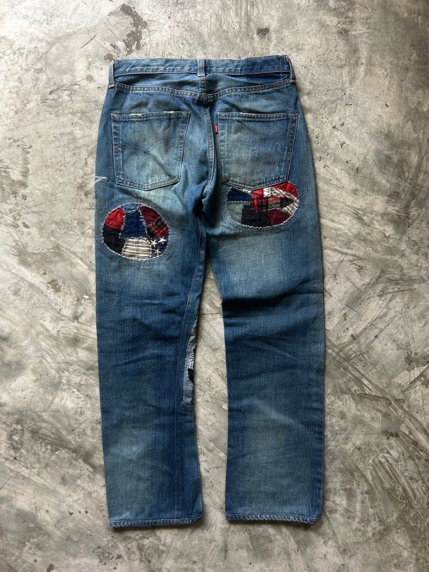 Vintage Levis Big E distressed Boro Jeans