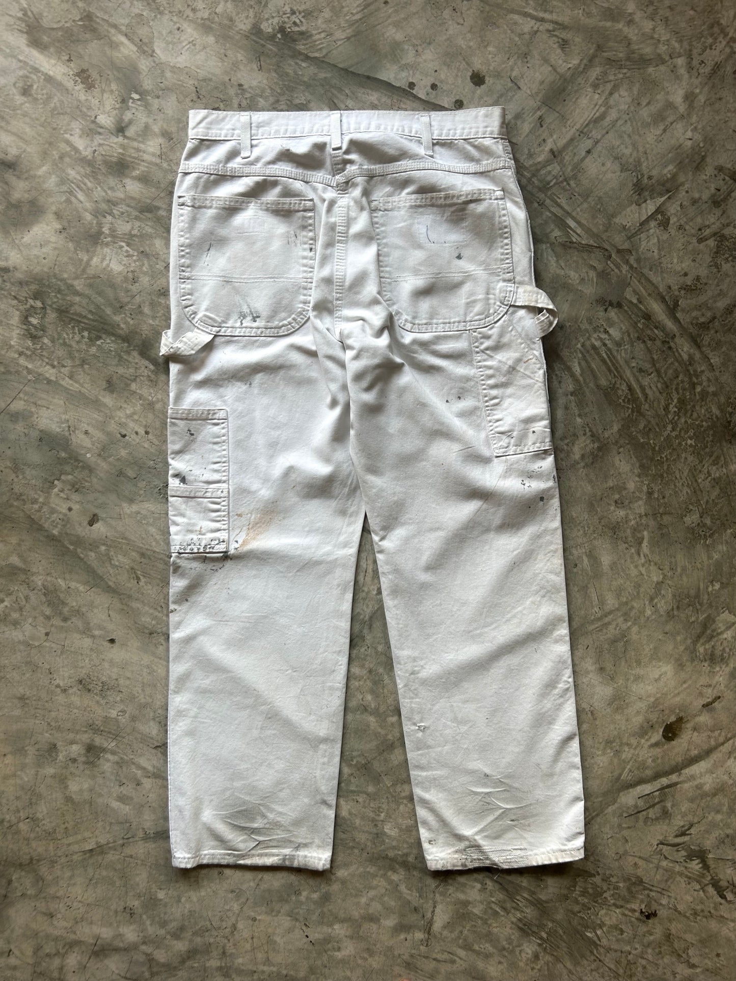 Vintage Dickies White dirt Carpenter pants (32)