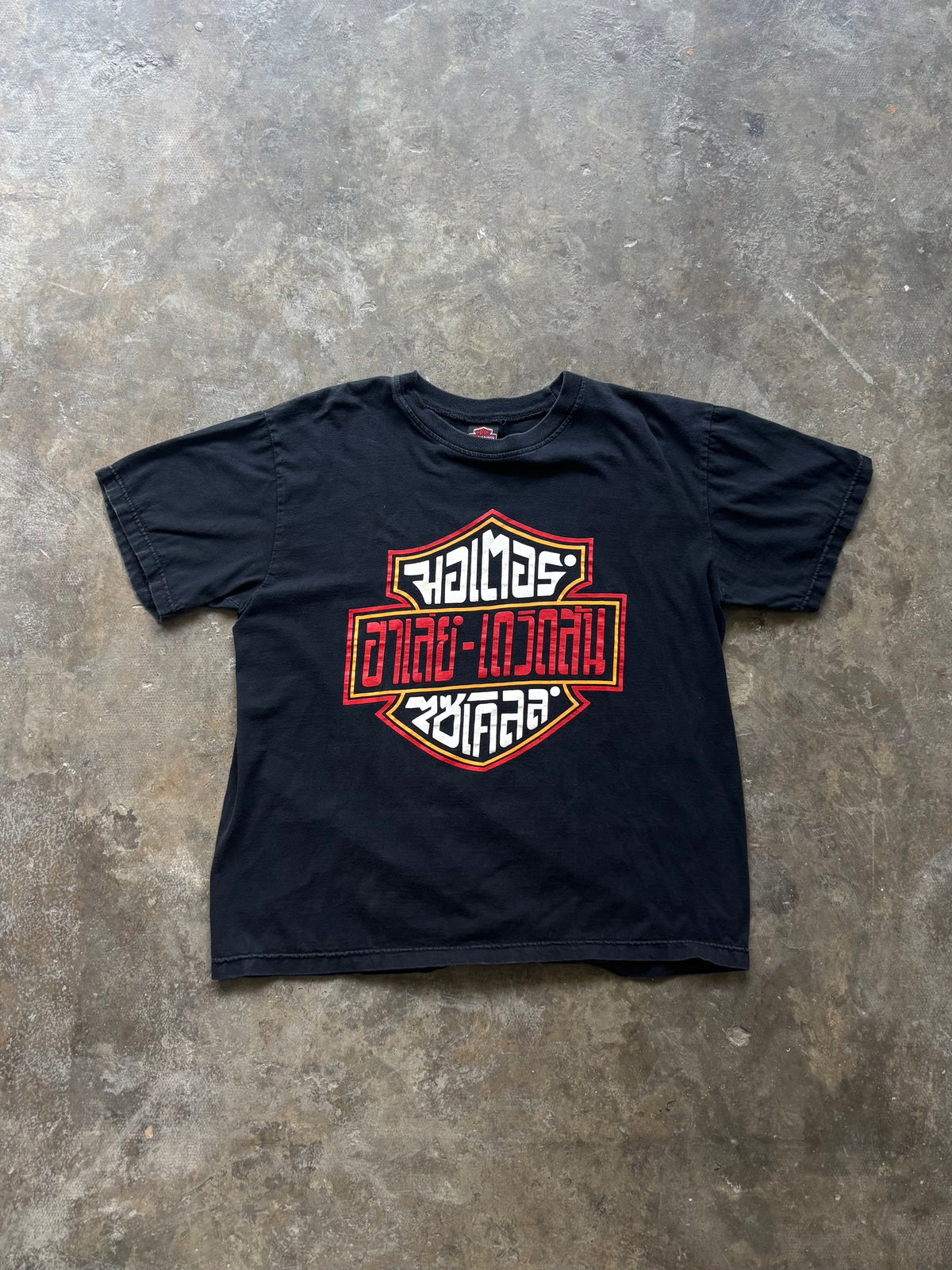 Vintage Late 90’s Harley Davidson Thai Font Tee