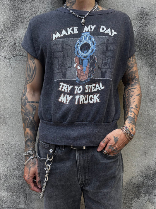 Vintage 80’s Make My Day Faded Sweatshirt