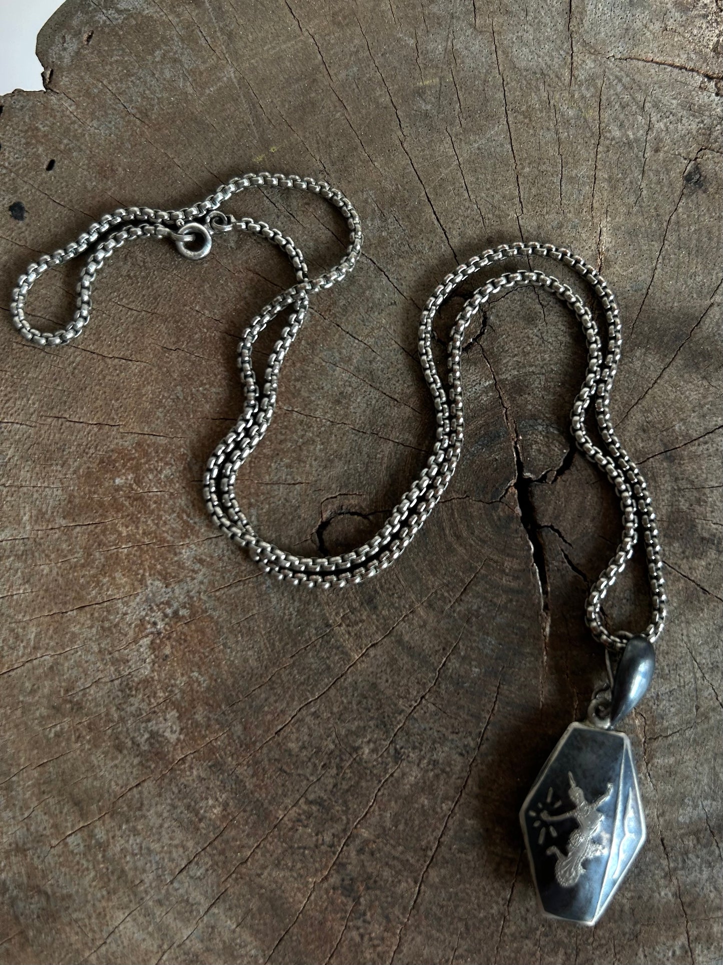 Vintage 925 Silver Celtic Locket Necklace