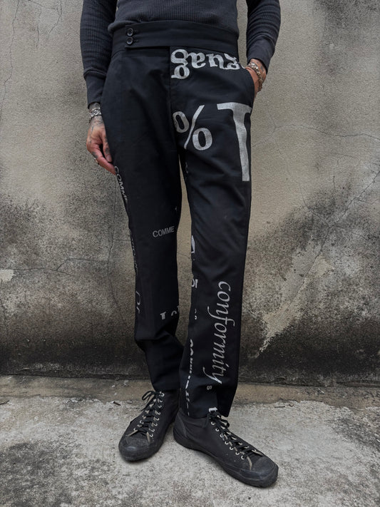 Come see Garçons Typo Wool Crop Pants