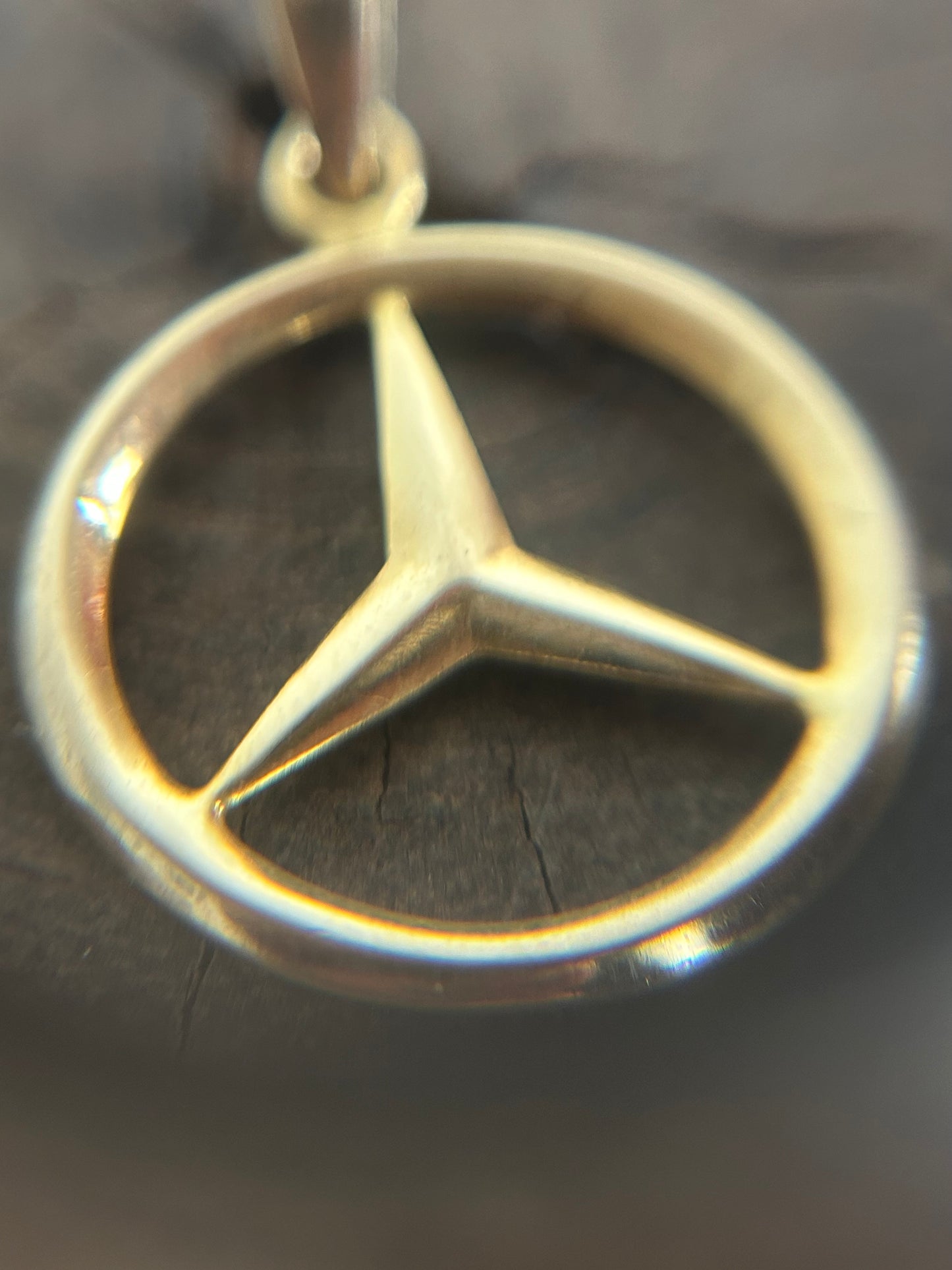 Vintage Gold 14K Mercedes Benz Logo Charm