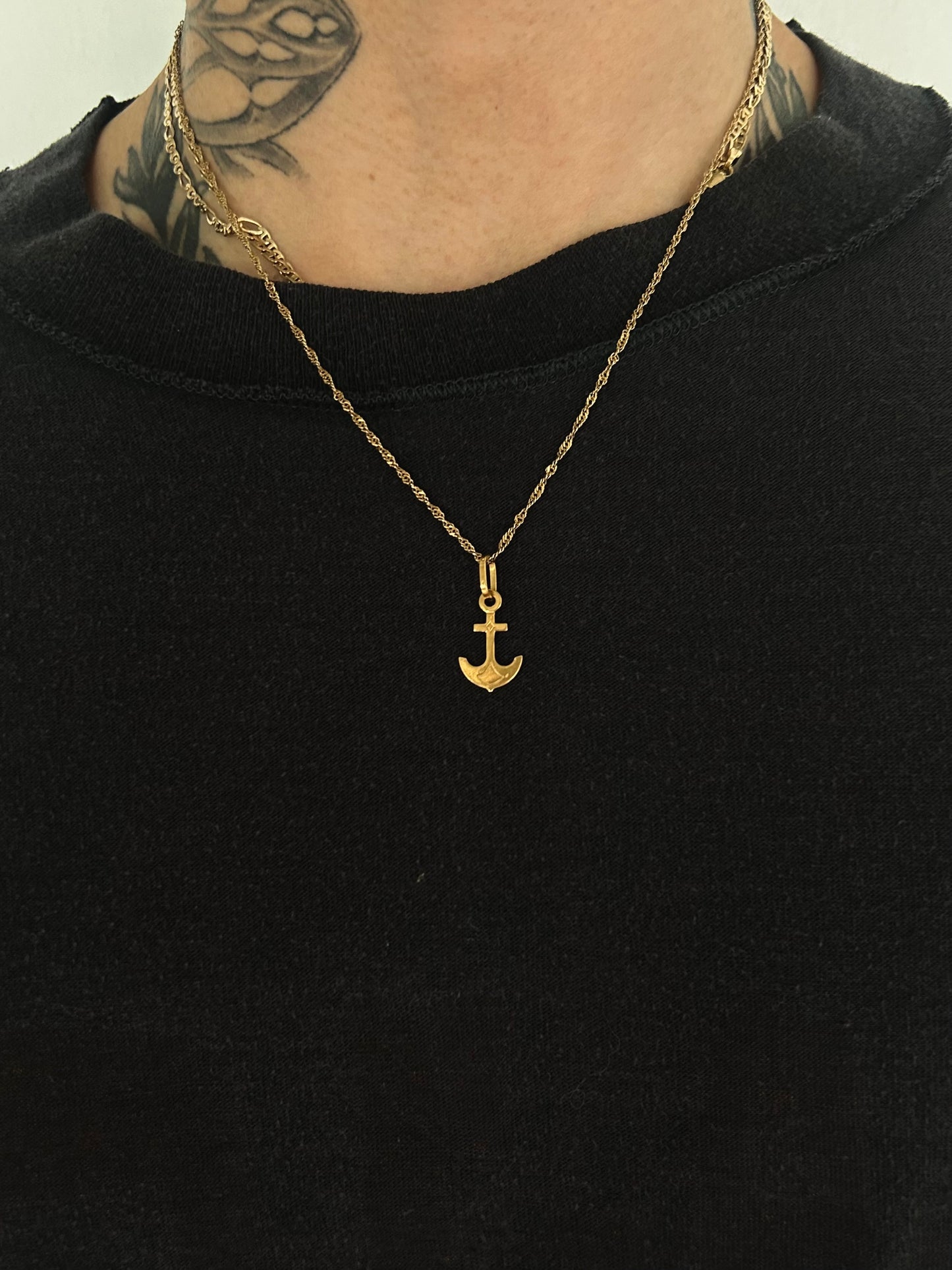 Vintage Gold 9K Anchor Charm