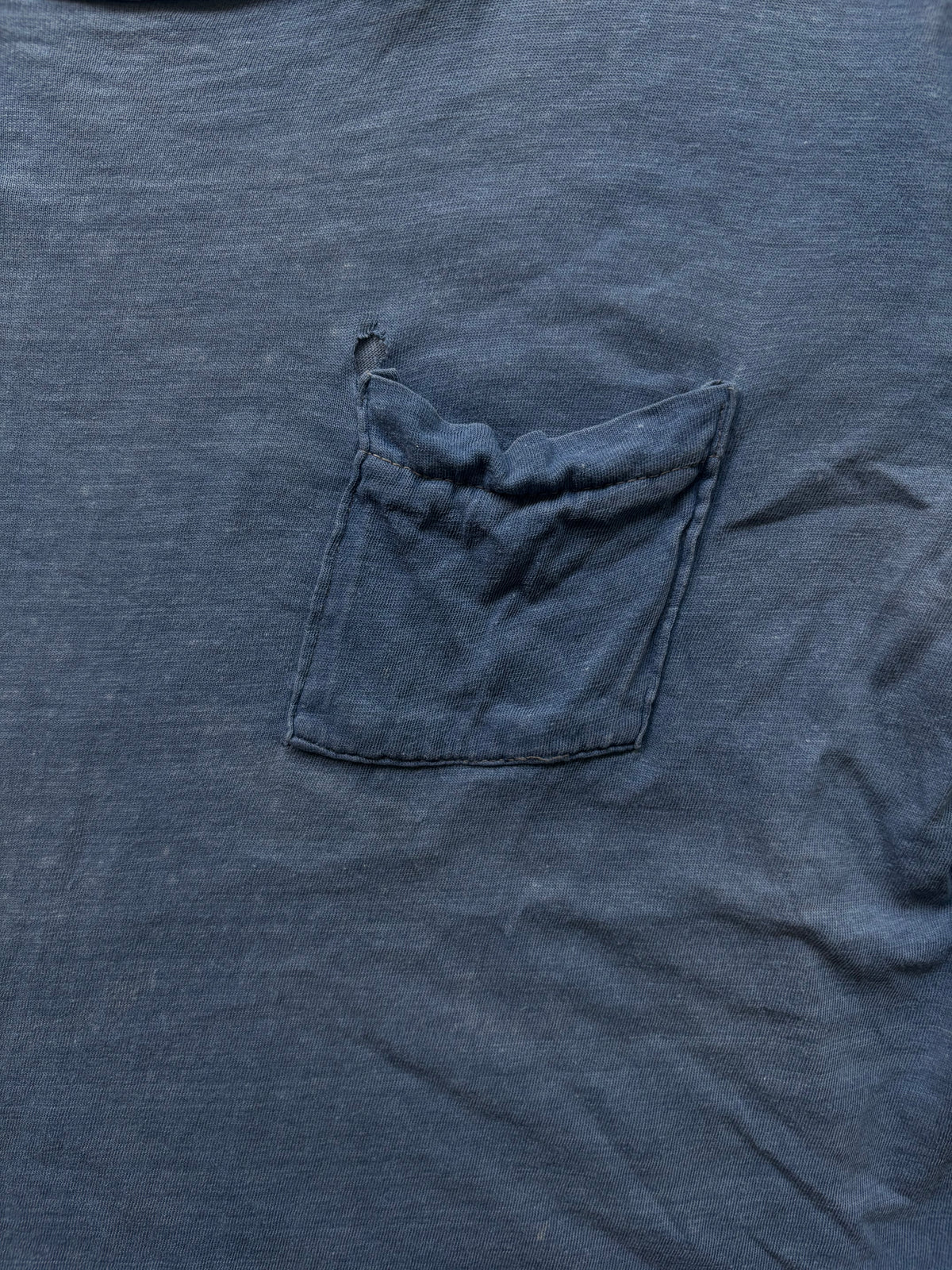 Vintage late 70’s Faded Navy distressed Pocket Tee