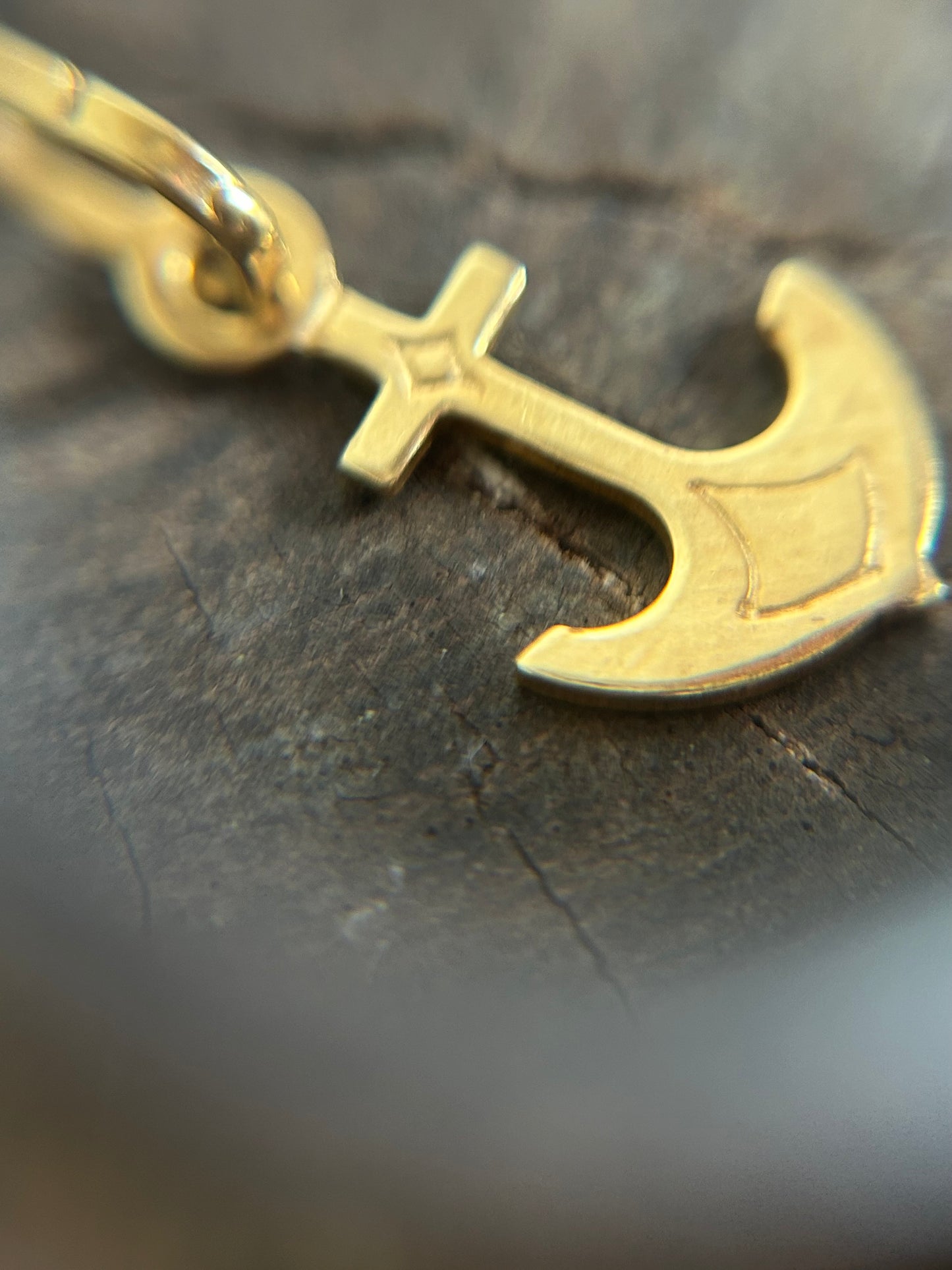 Vintage Gold 9K Anchor Charm