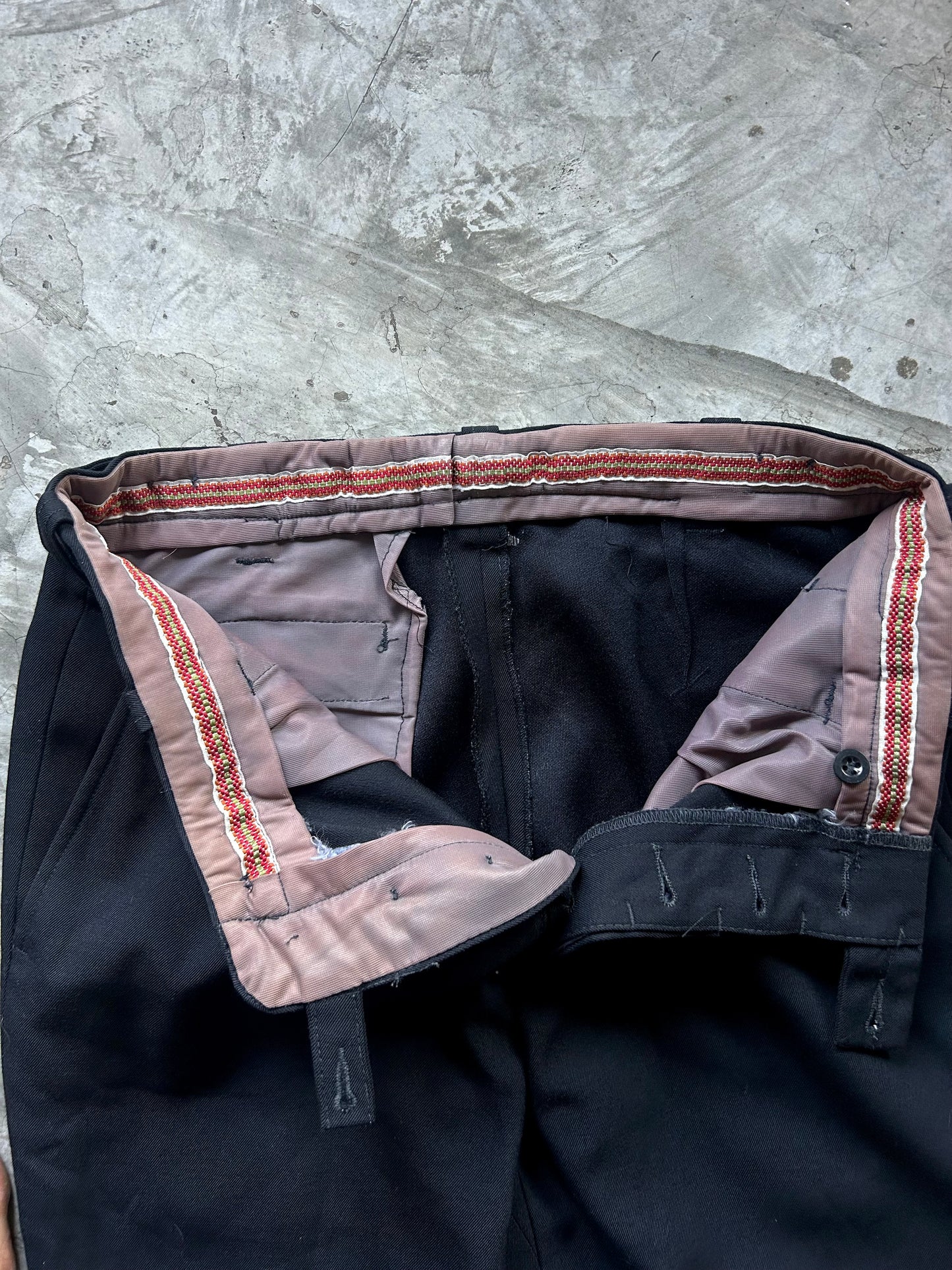 1990’s Vintage Black Straight Trouser  (30”)