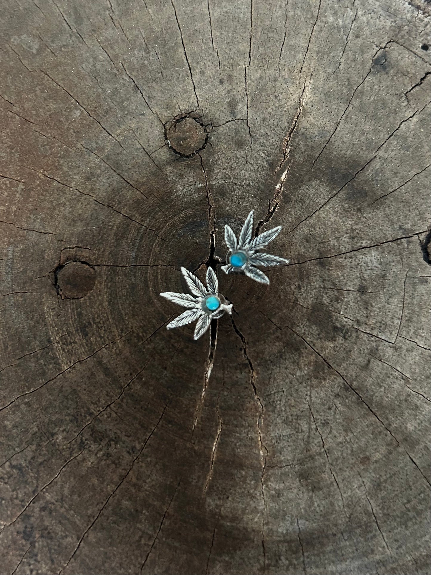 Turquoise Weed Studs