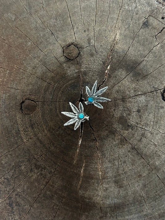Turquoise Weed Studs