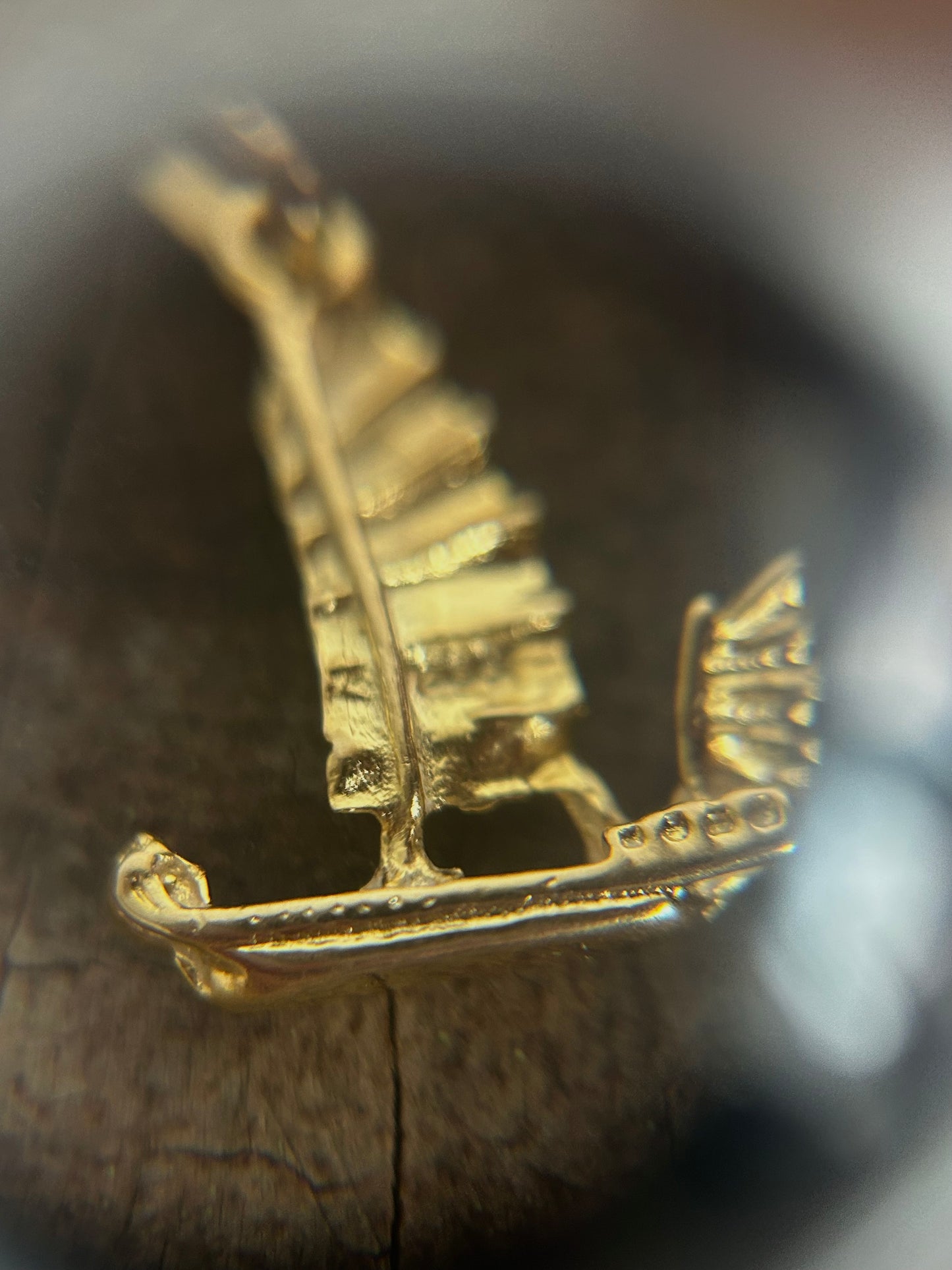 Vintage Gold 14k Sailing Ship  Charm